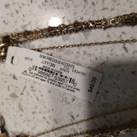 3 Strand Lucky Layers Evil Eye Necklace by Lucky Brand - Picture 7 of 9